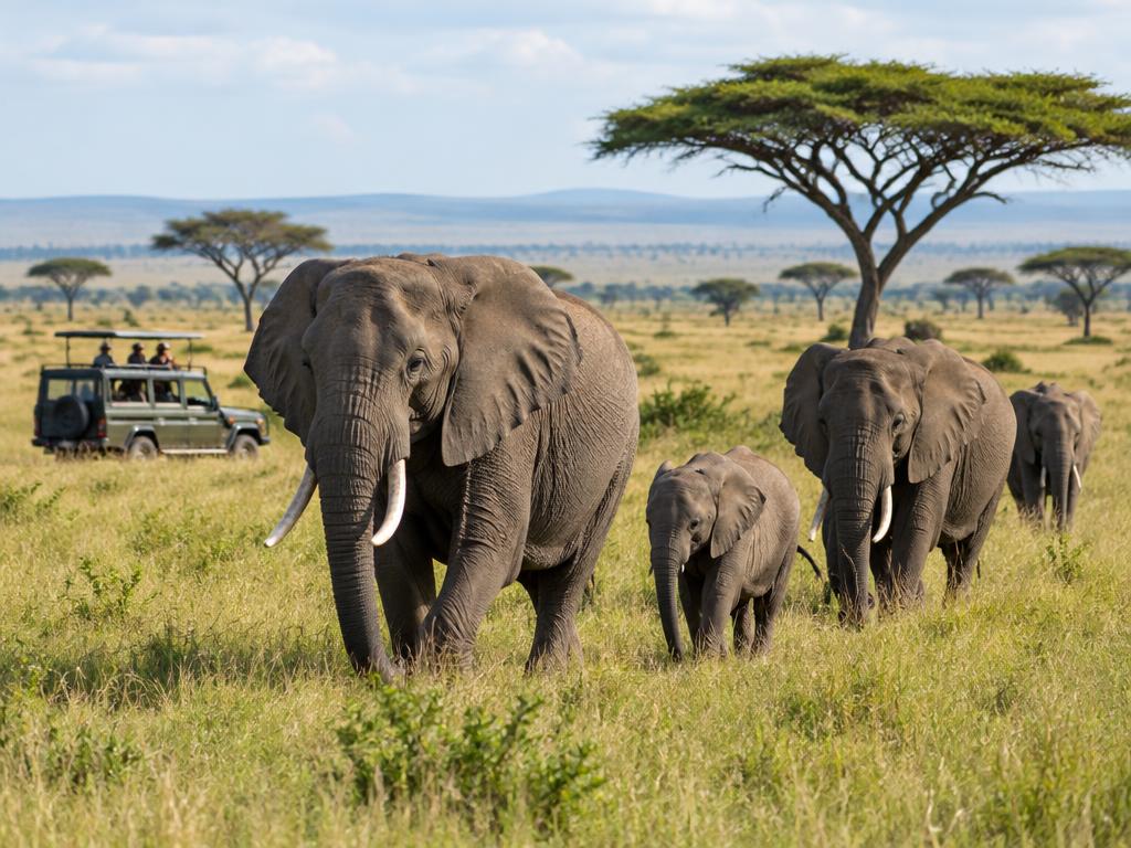 Safari på Kenyas savann